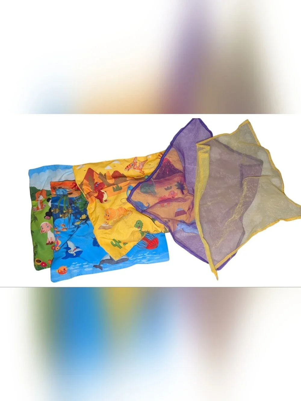 Kids Montessori‎ Colorful Polka Dot Plush Tissue Toy Bright Playful Fine Motor